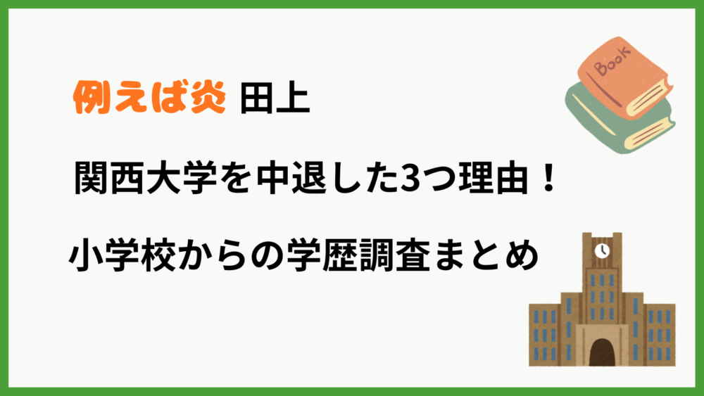 例えば炎田上の学歴を紹介するブログ記事のアイキャッチ