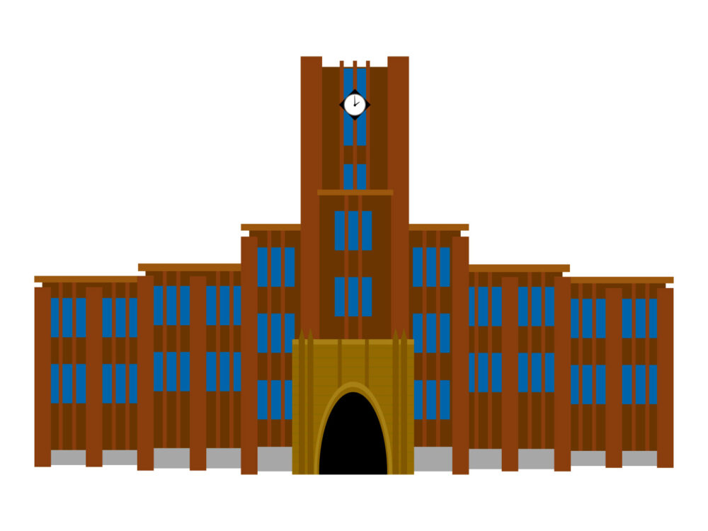 大学キャンパスイメージイラスト