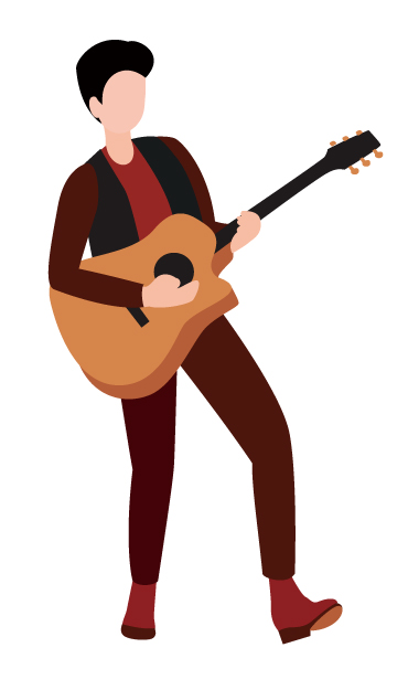 ギタリストのイメージイラスト
