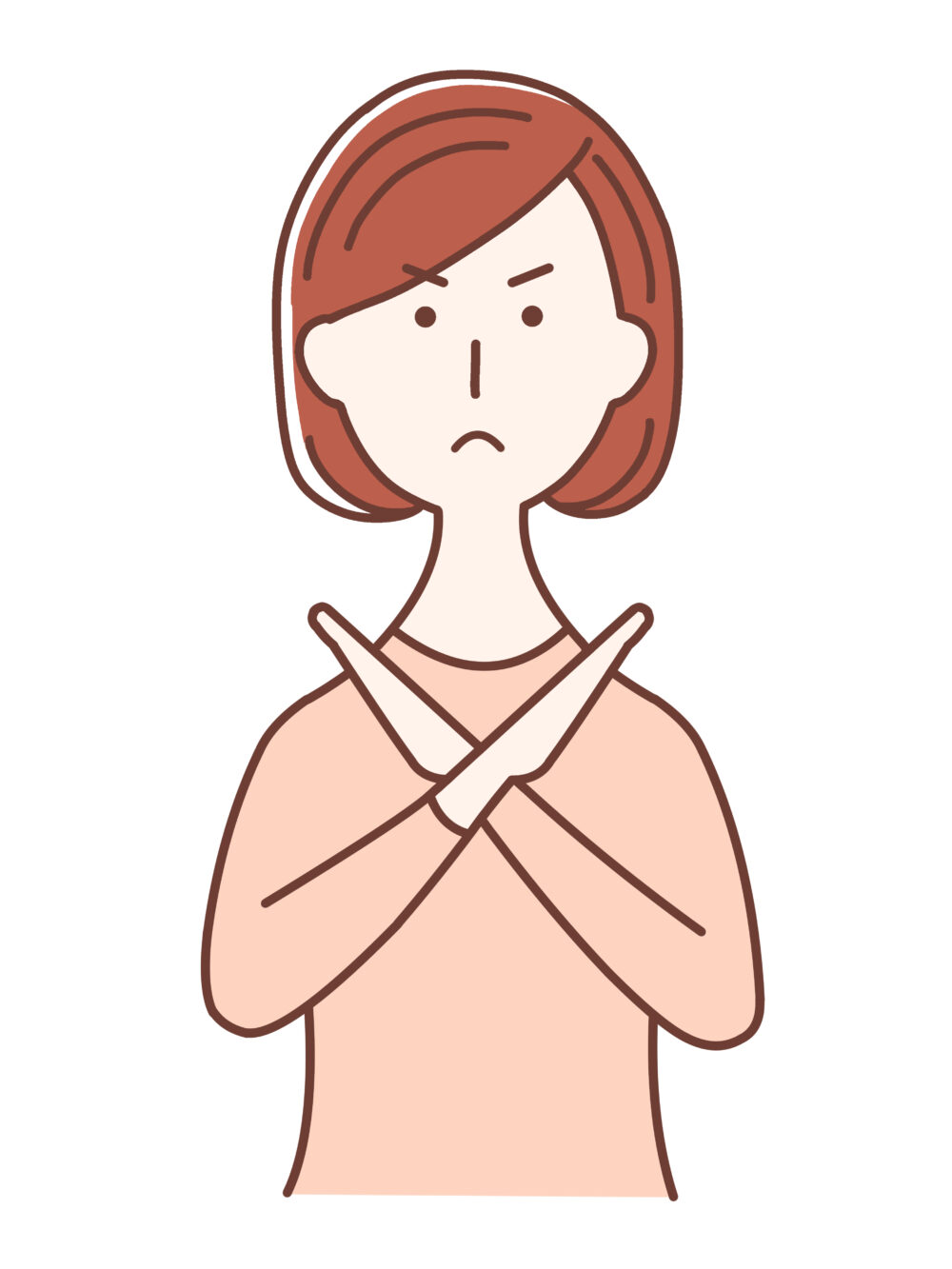 母親に反対されるイラスト