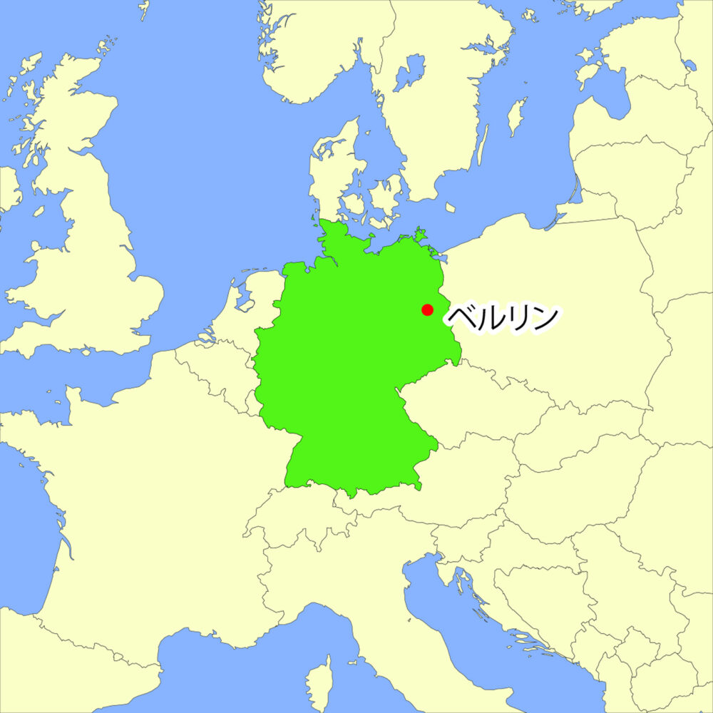 ドイツの地図イラスト