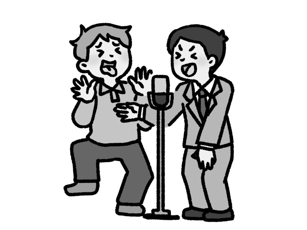 お笑いコンビのイメージイラスト