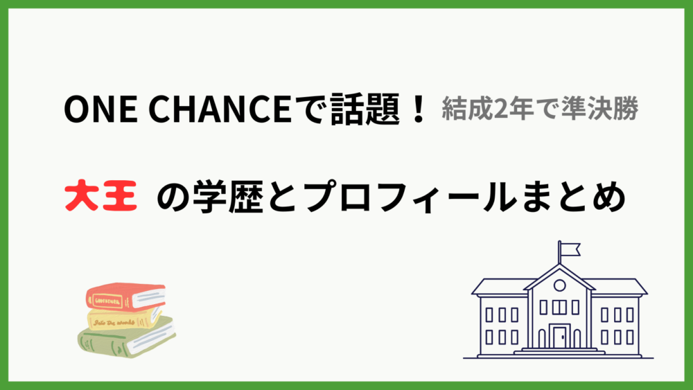 お笑いコンビ・大王のプロフィールを紹介するブログ記事のアイキャッチ