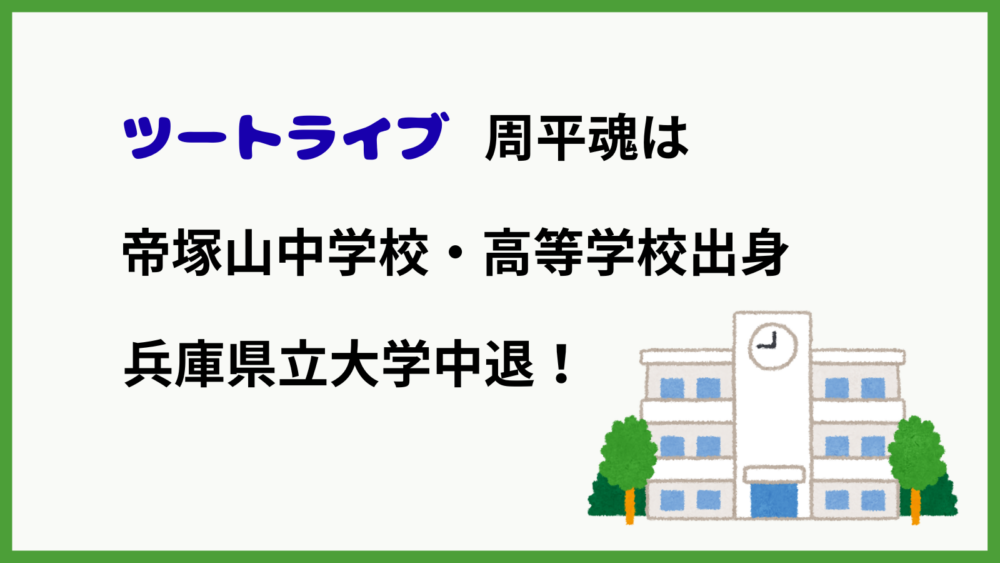 ツートライブ周平魂の学歴を紹介するブログ記事のアイキャッチ